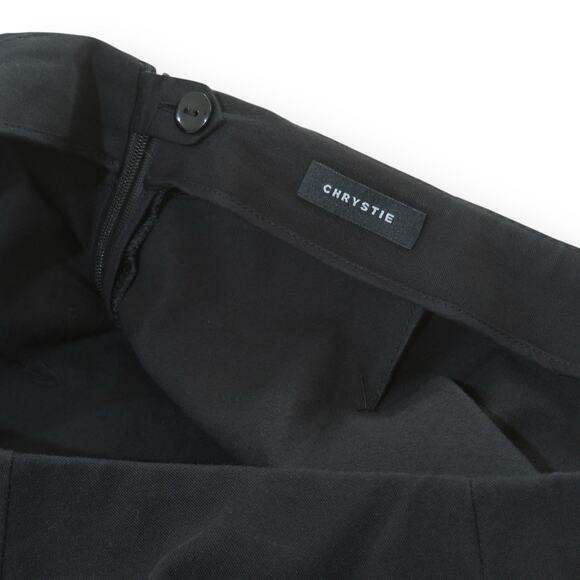 Lafayette 148 Chrystie Pants Black Cotton Twill Women’s Size 10 Stretch Side Zip - Picture 8 of 12